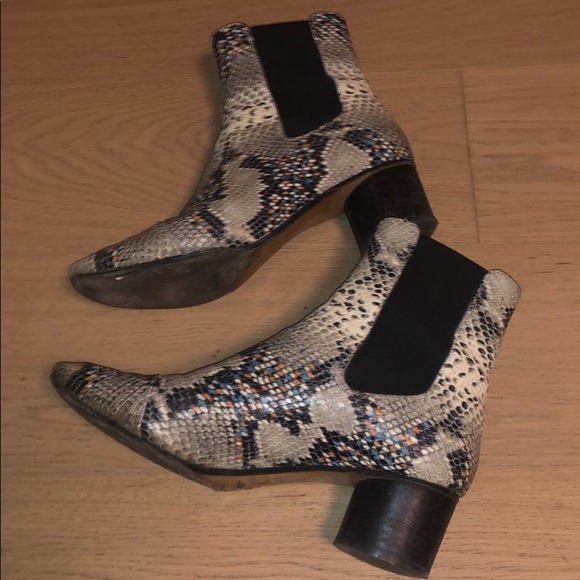 ISABEL MARANT Python leather boots - Picture 6 of 8